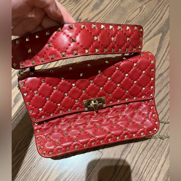 Valentino Garavani Rockstud Spike Foldover Top Shoulder bag - Picture 2 of 9